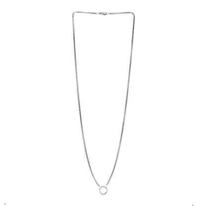 David Yurman Sterling Silver 2.7mm Smooth Amulet Vehicle Box Chain Necklace 3 of 4