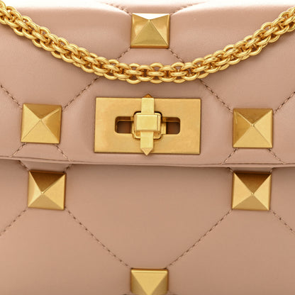 Valentino Garavani Nappa Medium Roman Stud Shoulder Bag Rose Cannelle 7 of 9