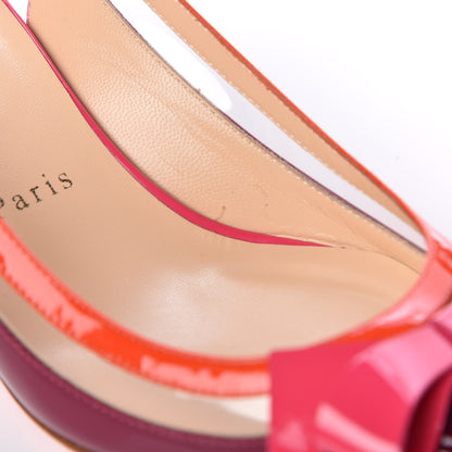 Christian Louboutin Patent PVC Suspenodo Sling 45 Pumps 39 Eveque 9 of 10