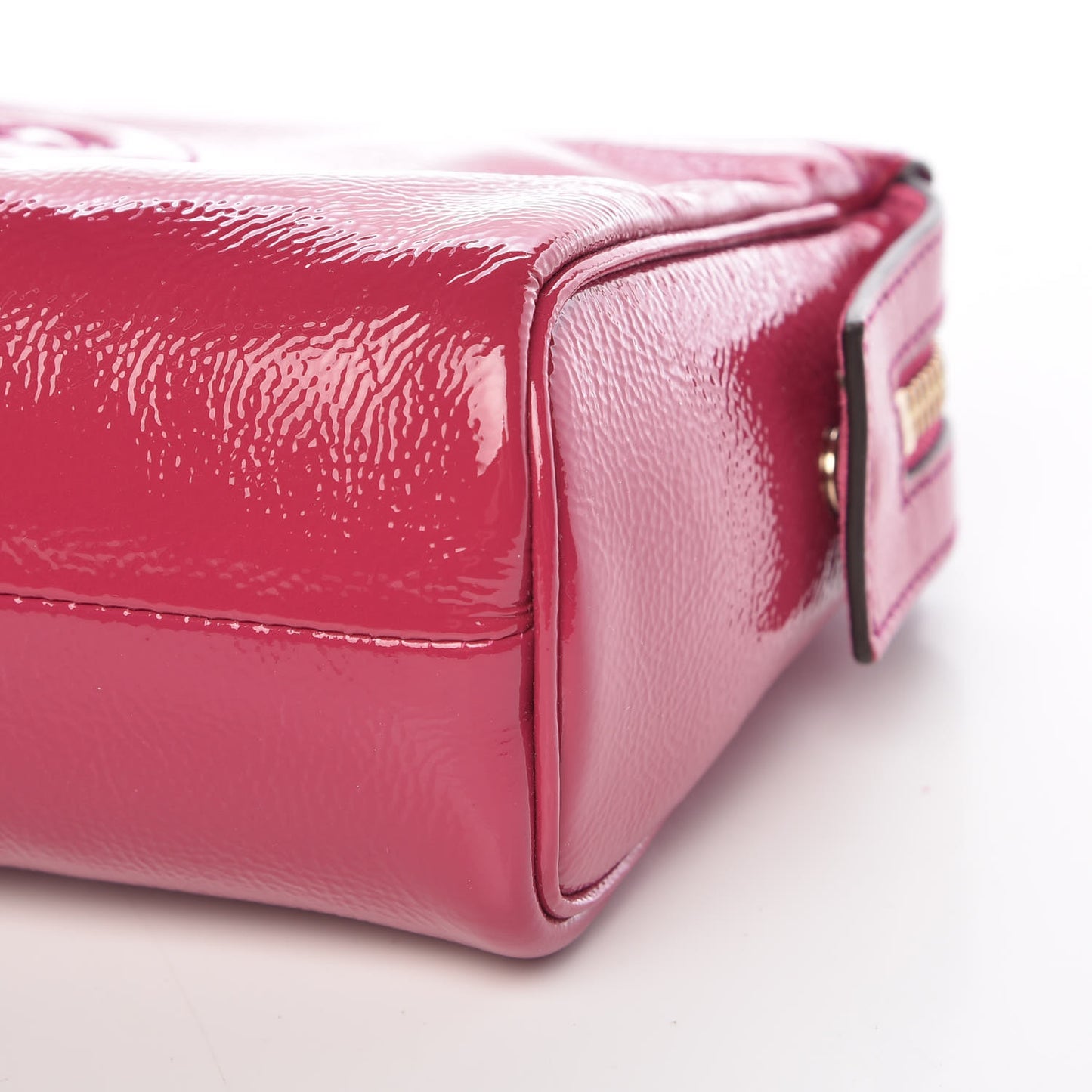 Soft Patent Soho Cosmetic Case Bright Bougainvillea