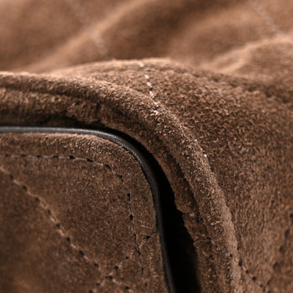 Chanel Suede Quilted Small Chanel 25 Handbag Dark Brown 11 of 12