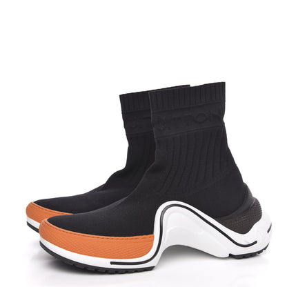 Louis Vuitton Stretch Textile LV Archlight Sneaker Boots 40 Black Orange 3 of 8