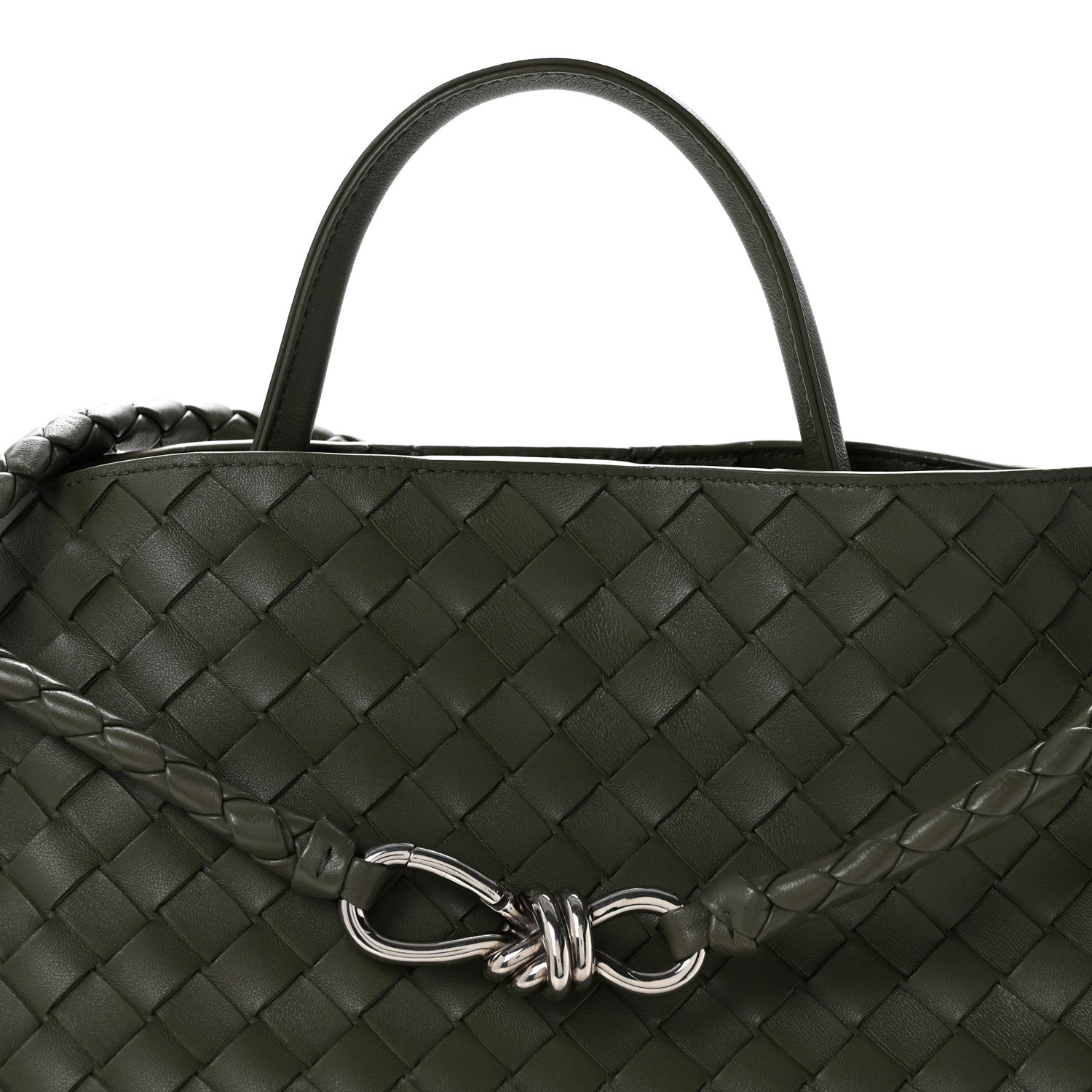 Bottega Veneta Nappa Intrecciato Large Andiamo Shoulder Bag  Aloe 7 of 14