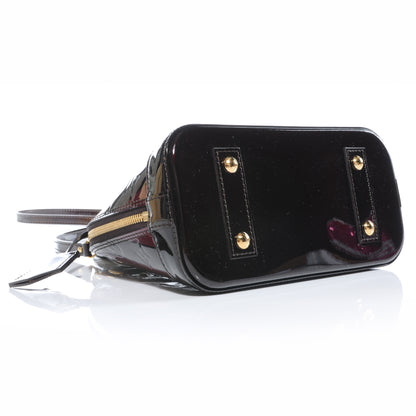 Louis Vuitton Vernis Rayures Alma BB Amarante 4 of 7