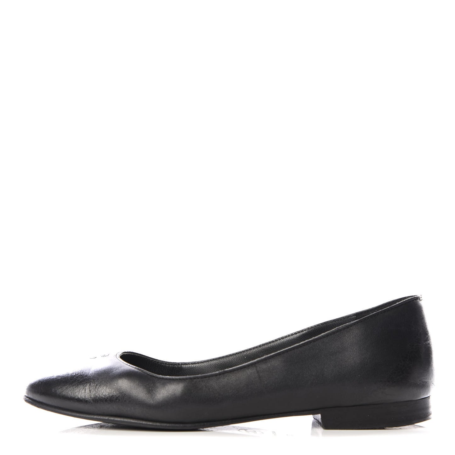 Lambskin CC Ballerina Flats 35.5 Black