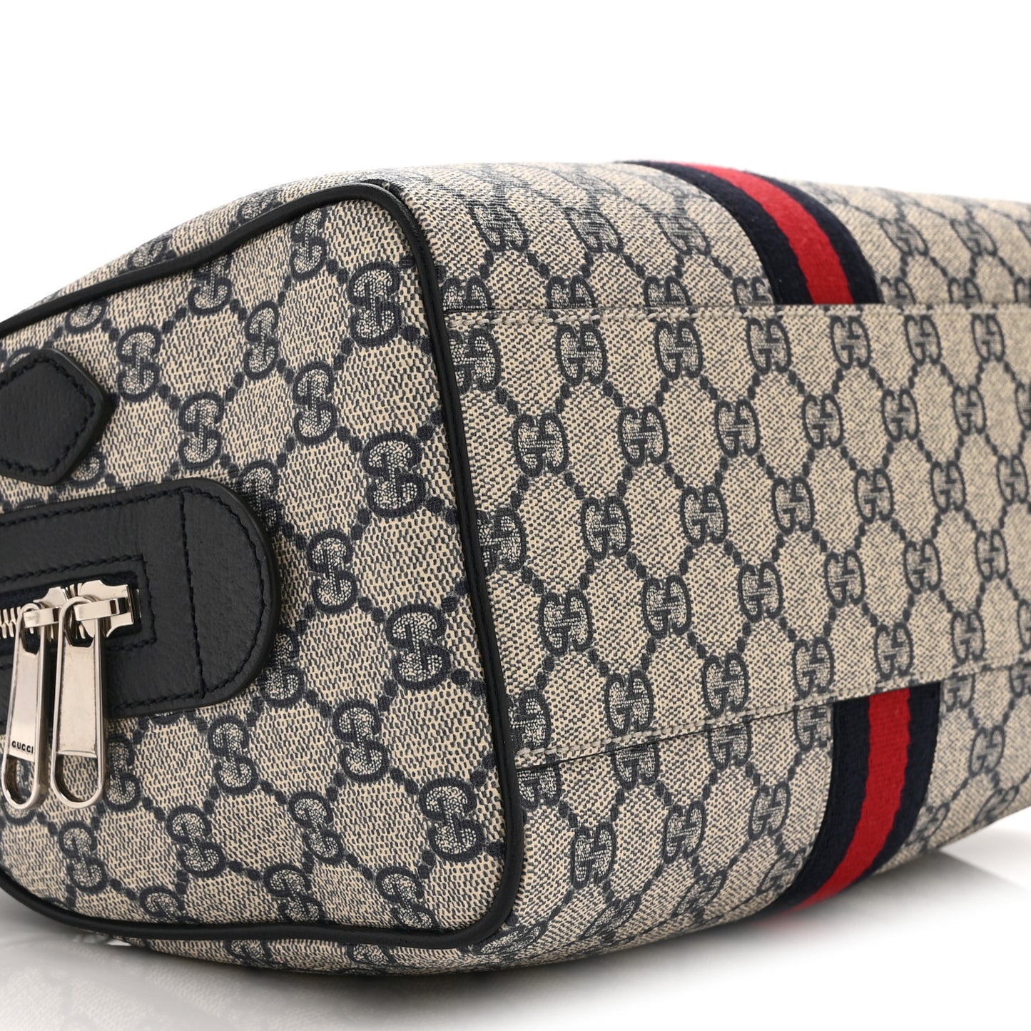 GG Supreme Monogram Web Small Ophidia Top Handle Bag Beige Blue