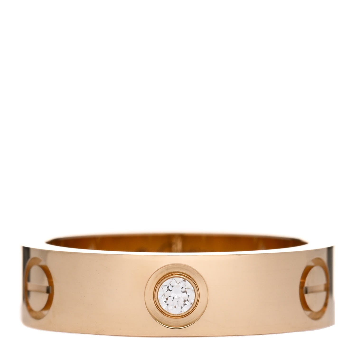 Cartier 18K Yellow Gold 3 Diamond 5.5mm LOVE Ring 57 8 1 of 5