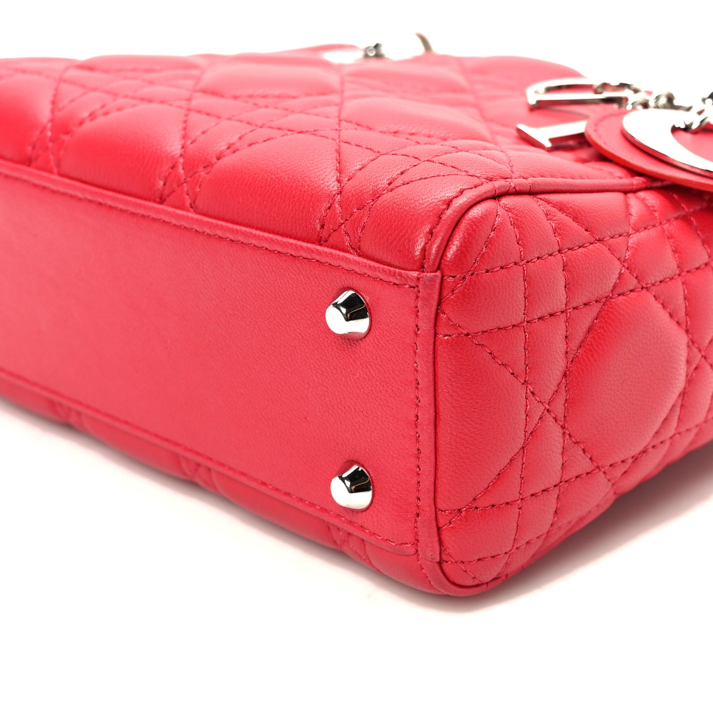 Lambskin Cannage Mini Lady Dior Red