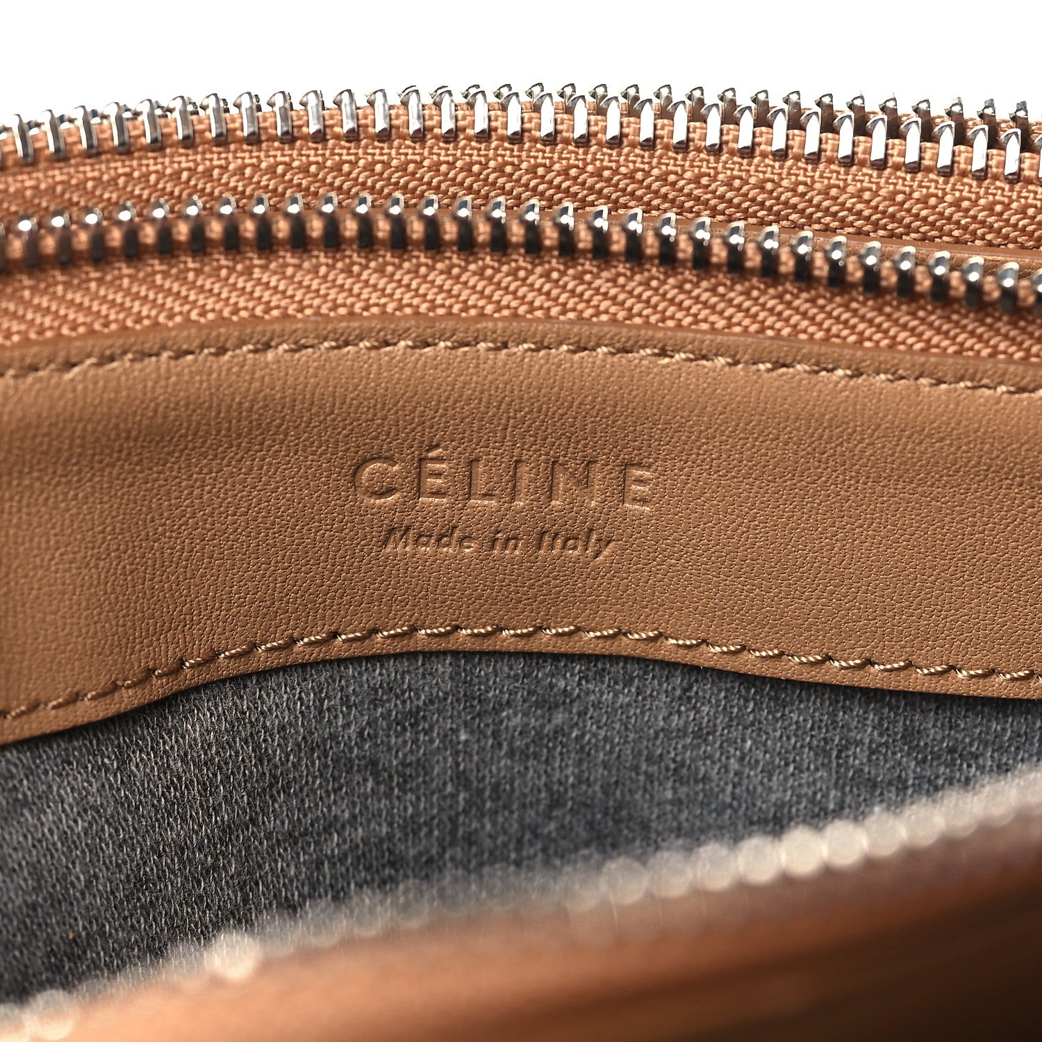 Celine Lambskin Large Trio Crossbody Bag Taupe 7 of 10