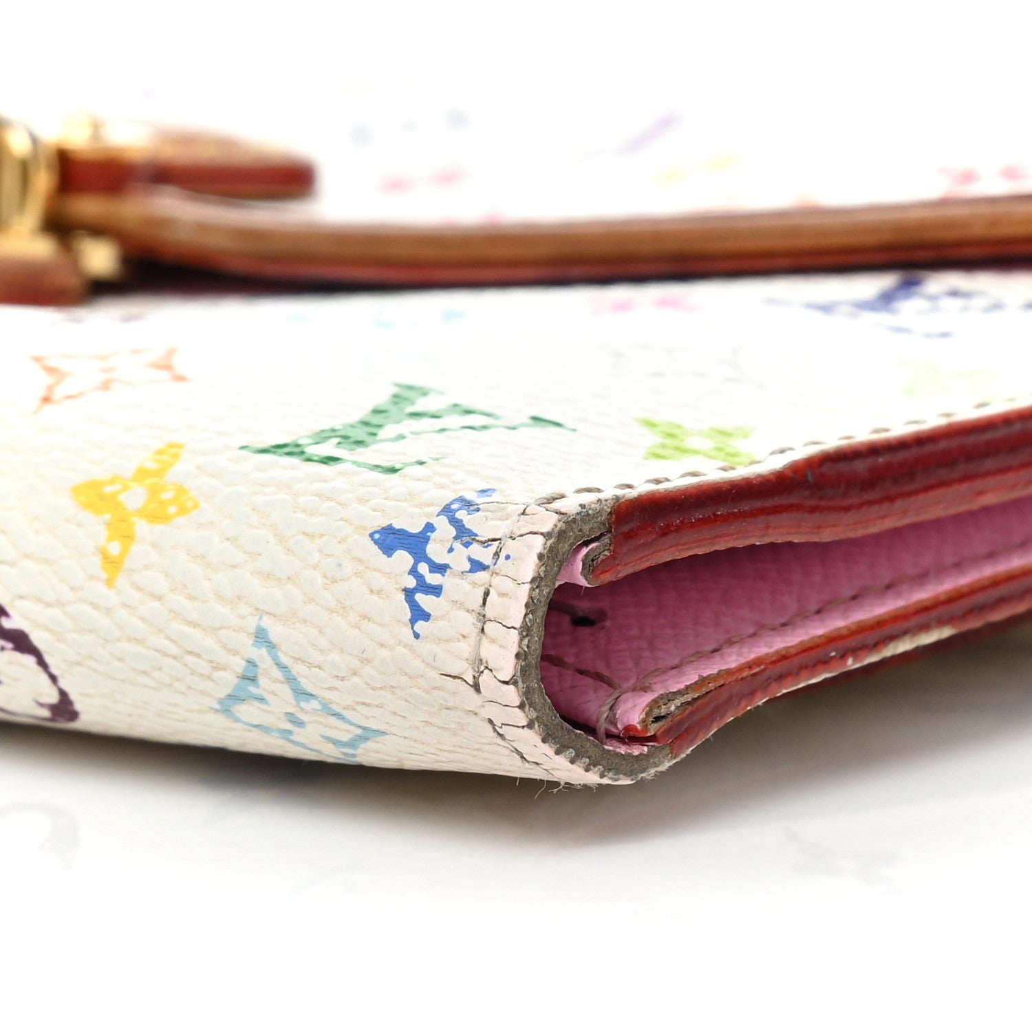 Louis Vuitton Monogram Multicolor Eugenie Wallet White Litchi 8 of 9