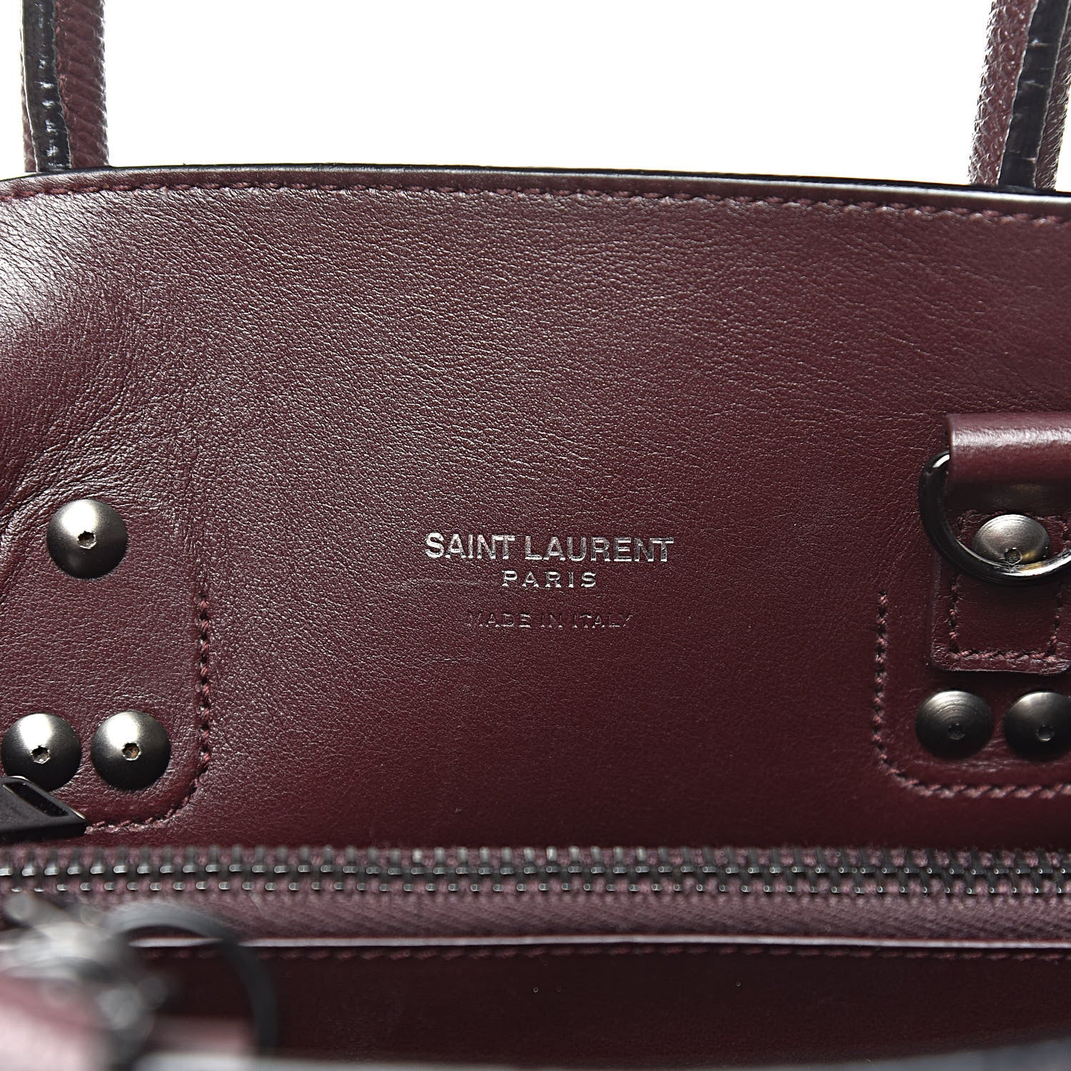 Saint Laurent Grained Calfskin Baby Sac De Jour Amaranto 6 of 14