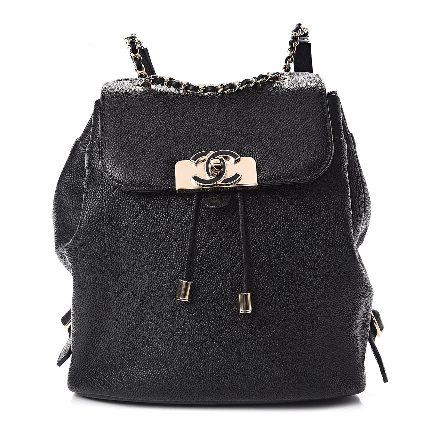 Caviar Quilted Backpack Black
