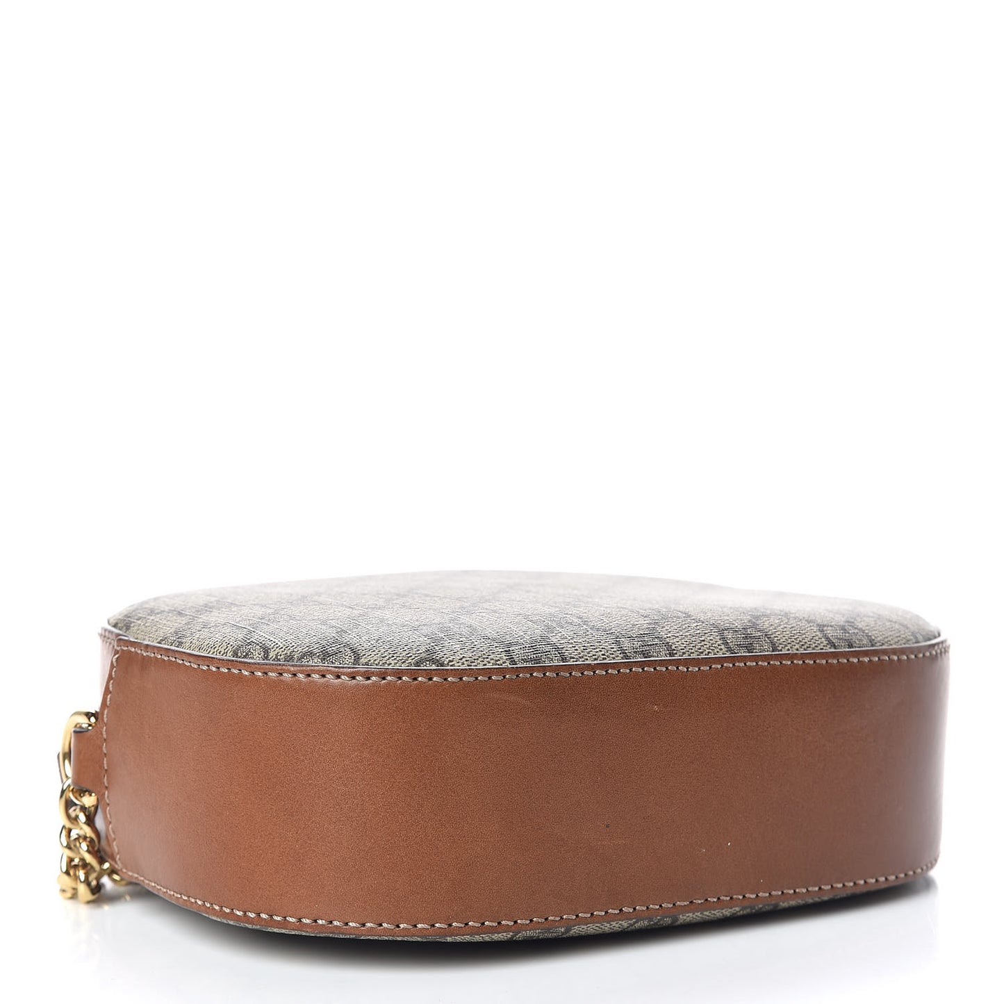 GG Supreme Monogram Cuoio Toscano Mini Chain Shoulder Bag Beige Ebony Cuir