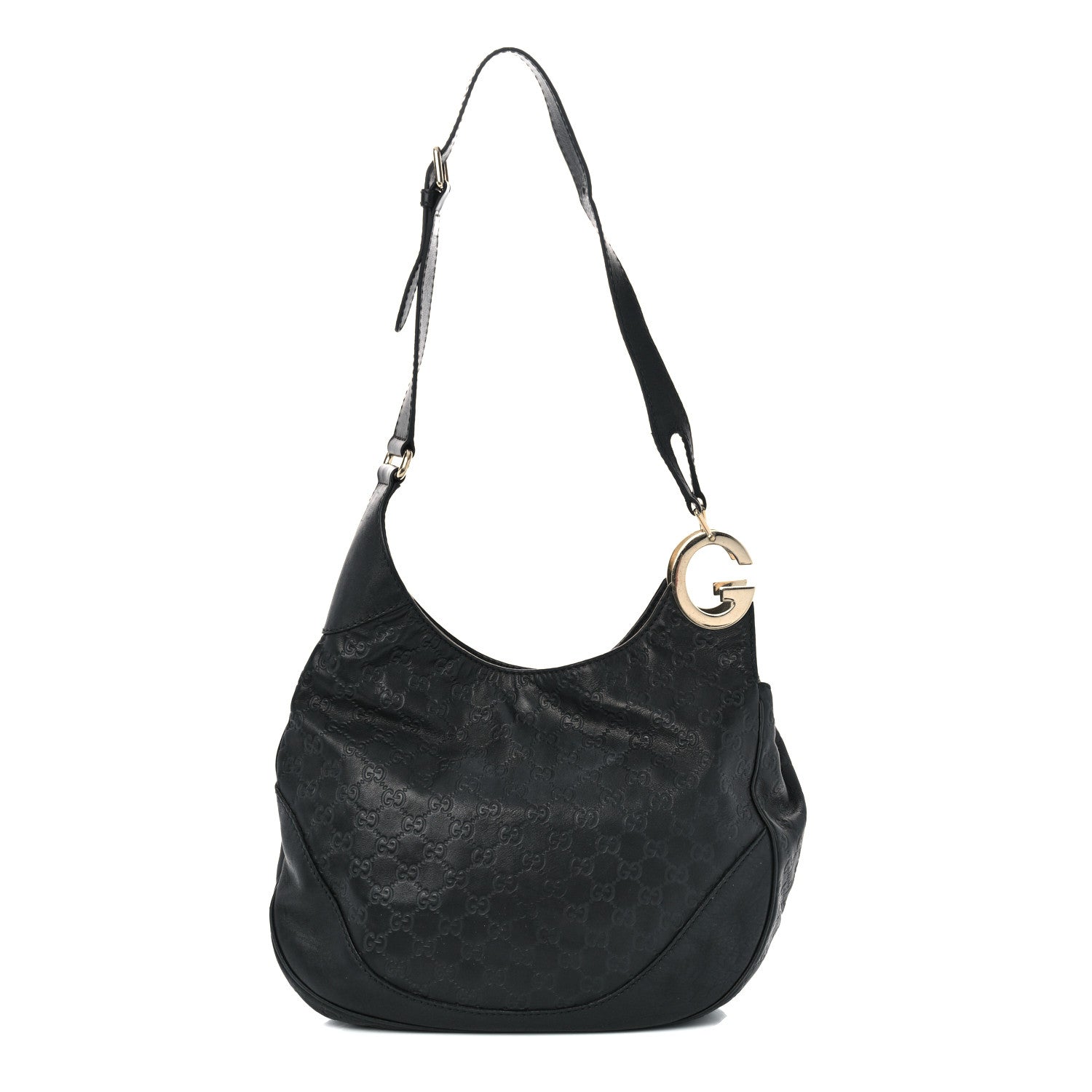 Gucci Guccissima Medium Charlotte Hobo Black 1 of 12