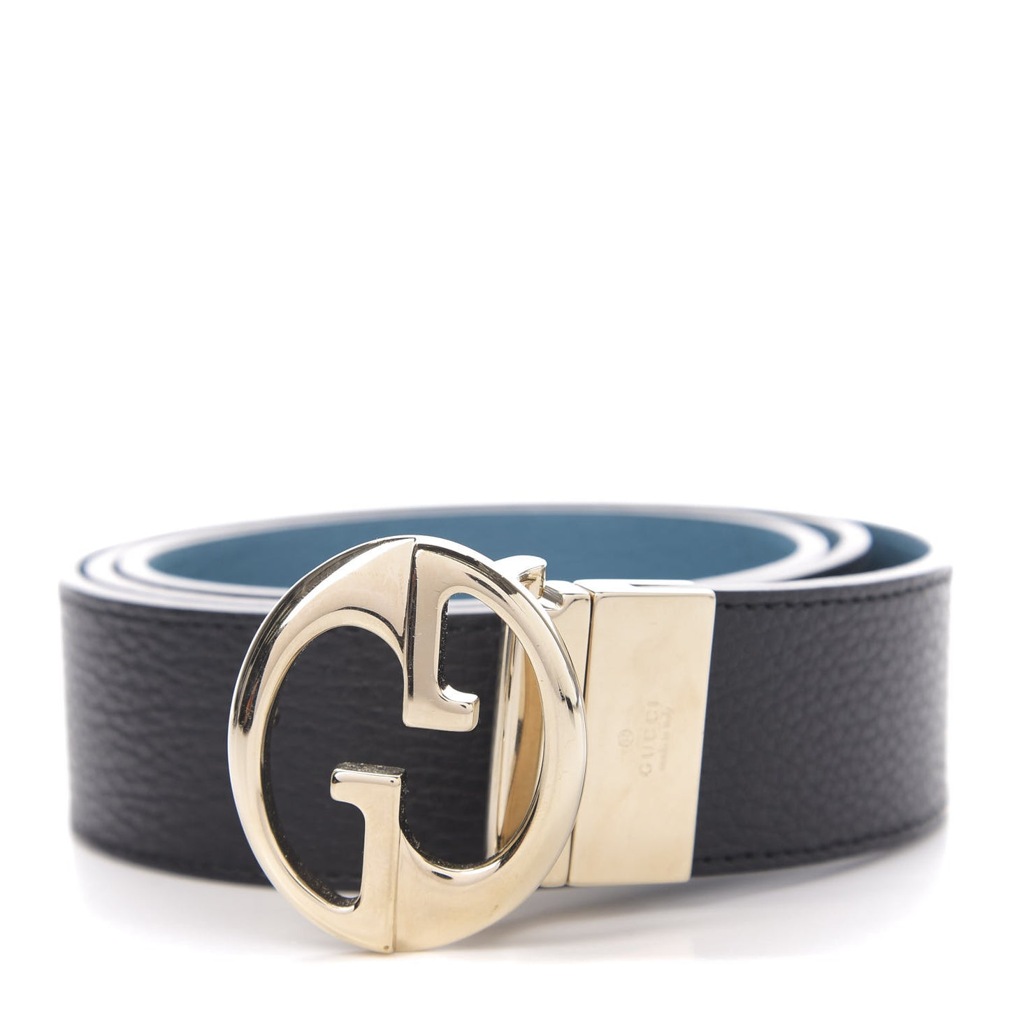 Dollar Calfskin 1973 Reversible Belt 100 40 Black Deep Cobalt