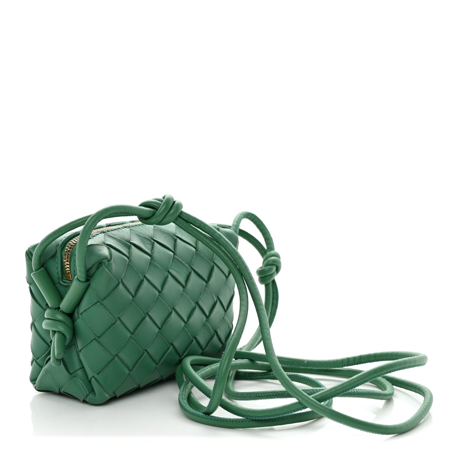 Bottega Veneta Nappa Intrecciato Candy Loop Camera Bag Mermaid