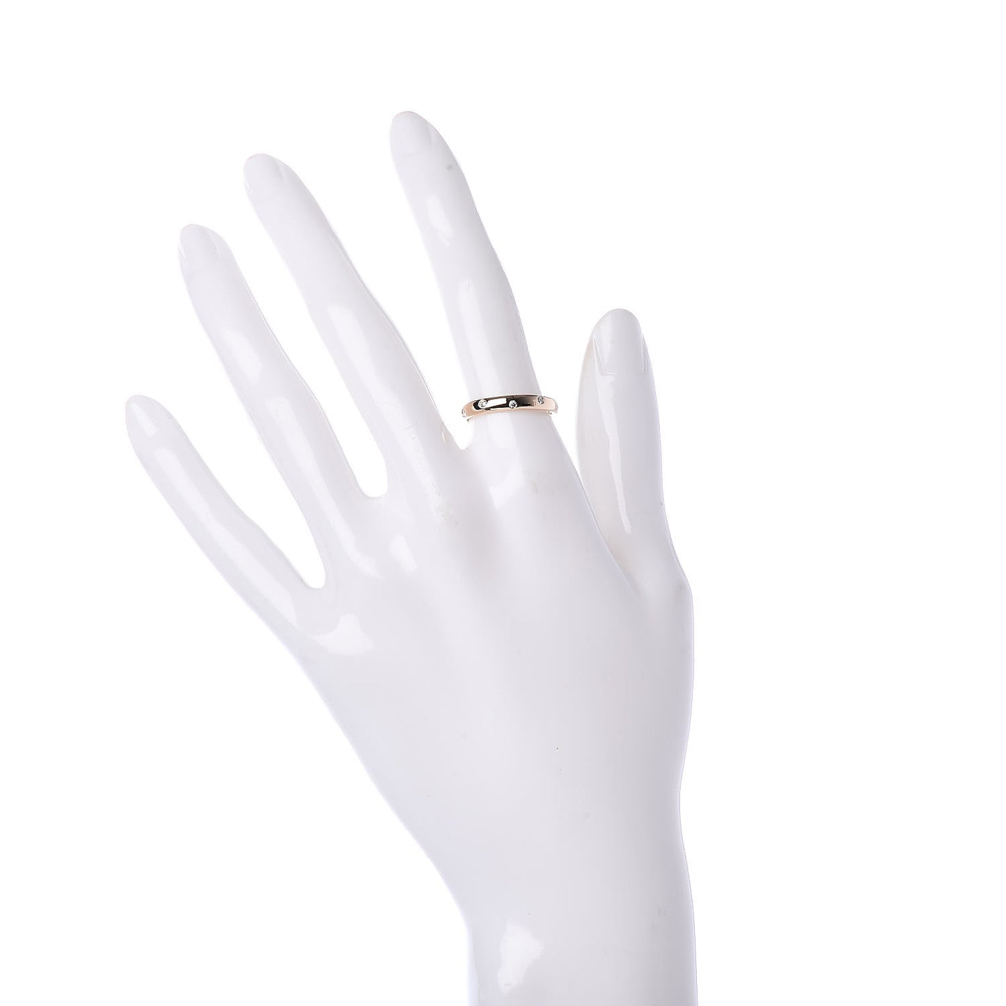 18K Rose Gold Diamond 3mm Etoile Band Ring 52 6