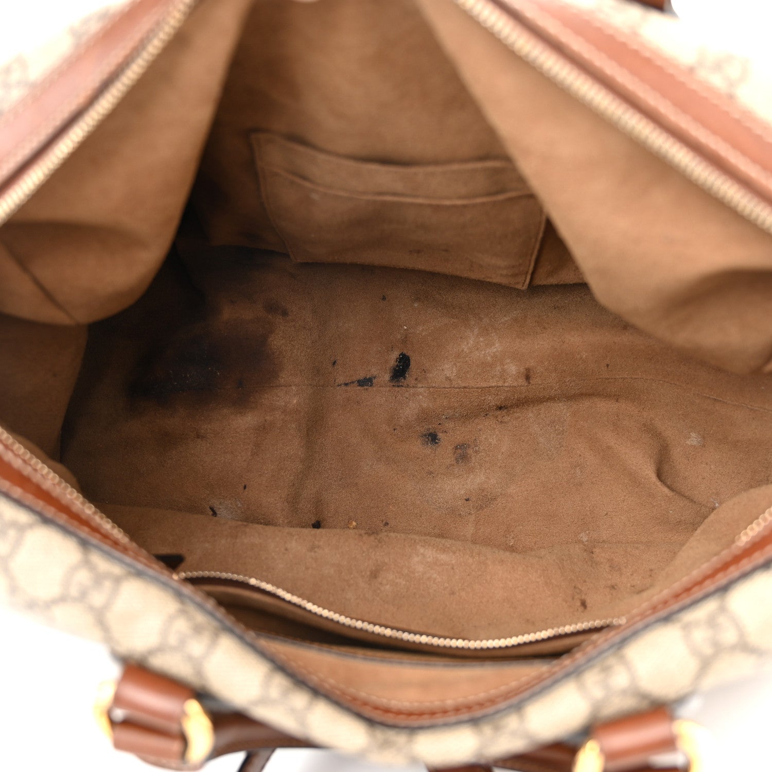Gucci GG Supreme Monogram Medium Boston Beige Cuir 5 of 10