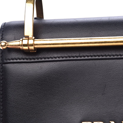 Prada Vitello Antic Soft Pattina Shoulder Bag Black 10 of 14