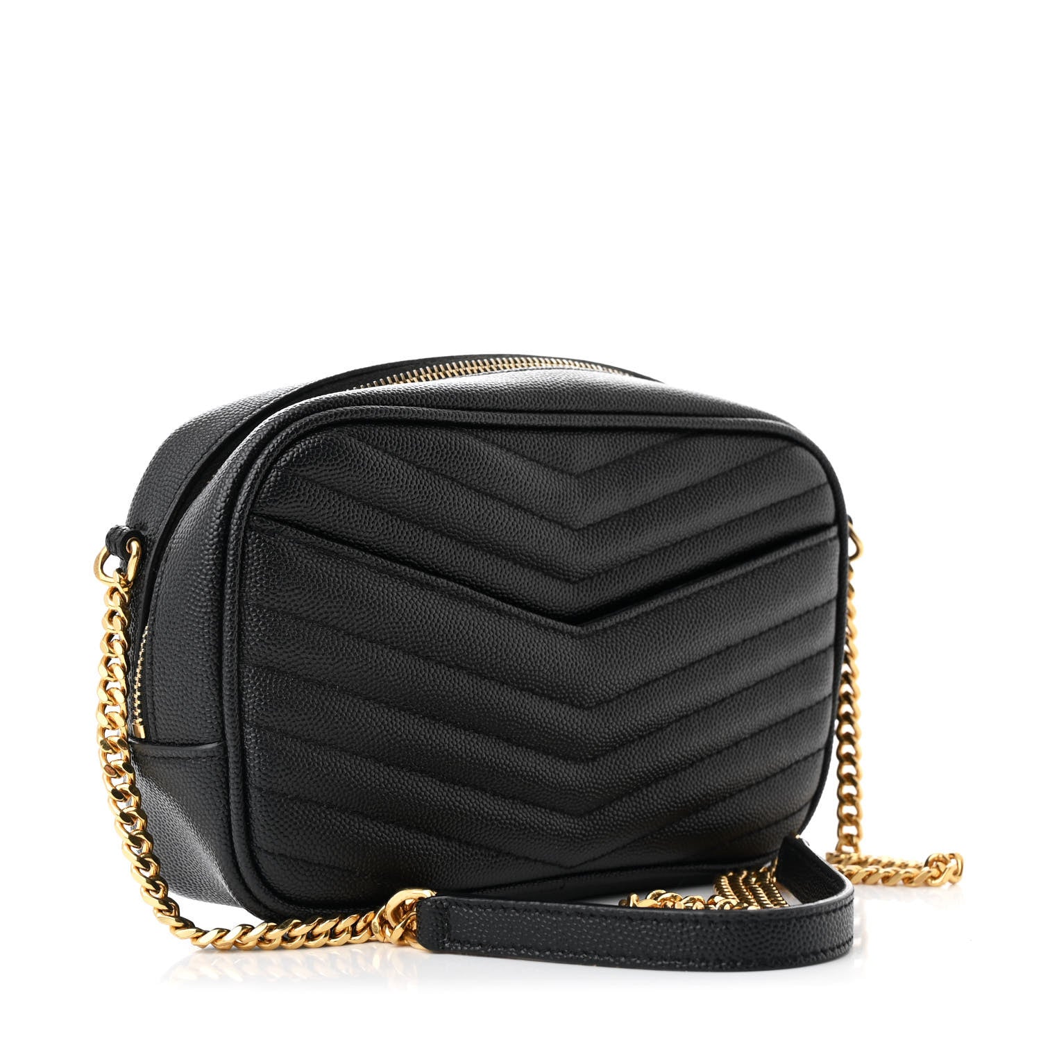 Saint Laurent Grain De Poudre Matelasse Monogram Mini Lou Camera Bag Black 3 of 10