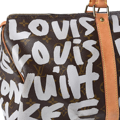 Louis Vuitton Graffiti Keepall 50 Silver 13 of 16