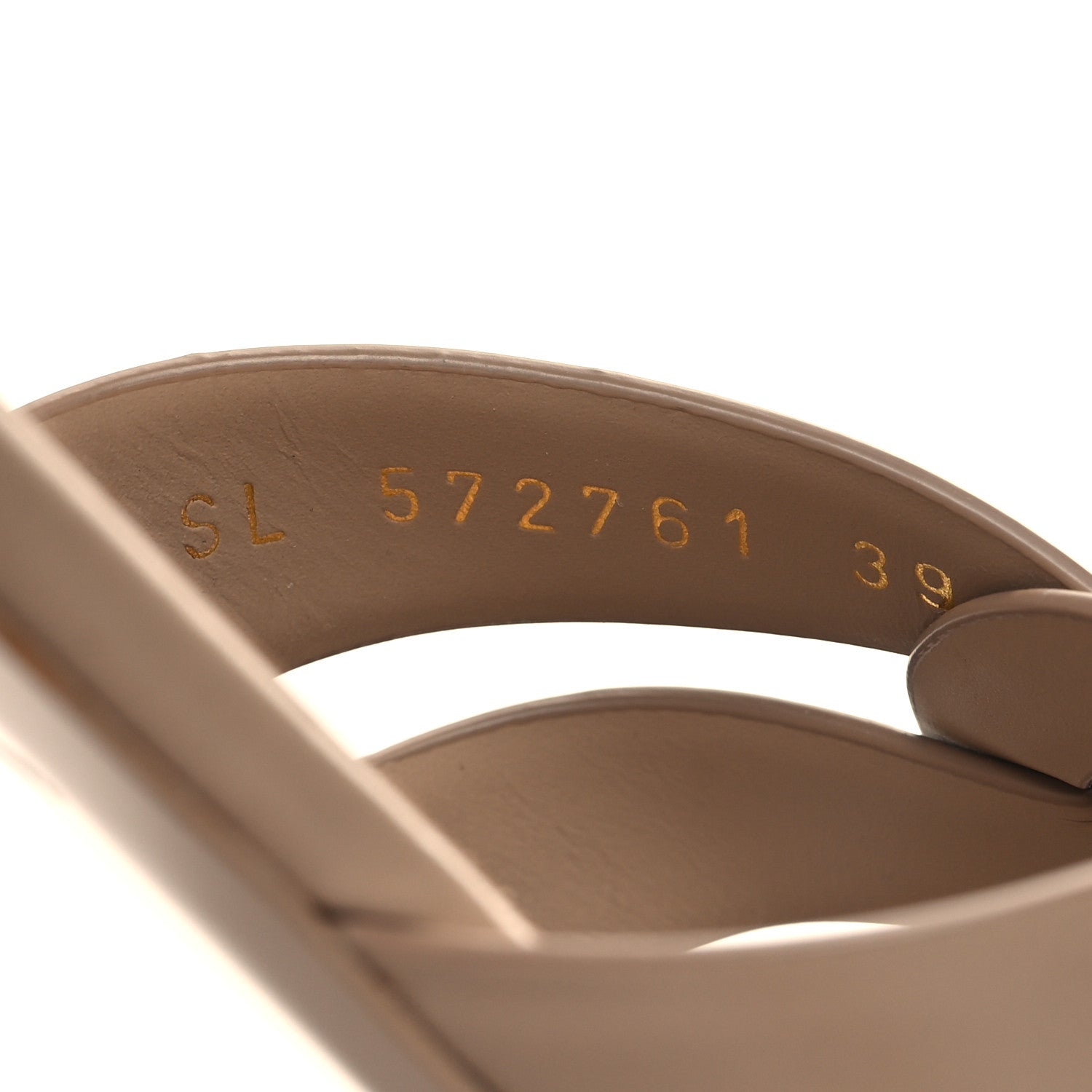 Saint Laurent Calfskin Tribute 05 Slide Sandals 39 Dark Beige 7 of 10