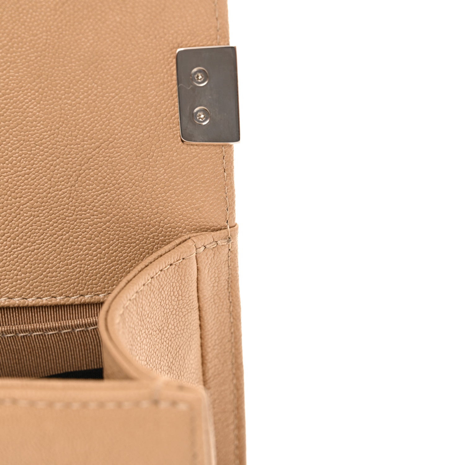 Chanel Caviar Quilted Small Boy Flap Beige 11 of 12