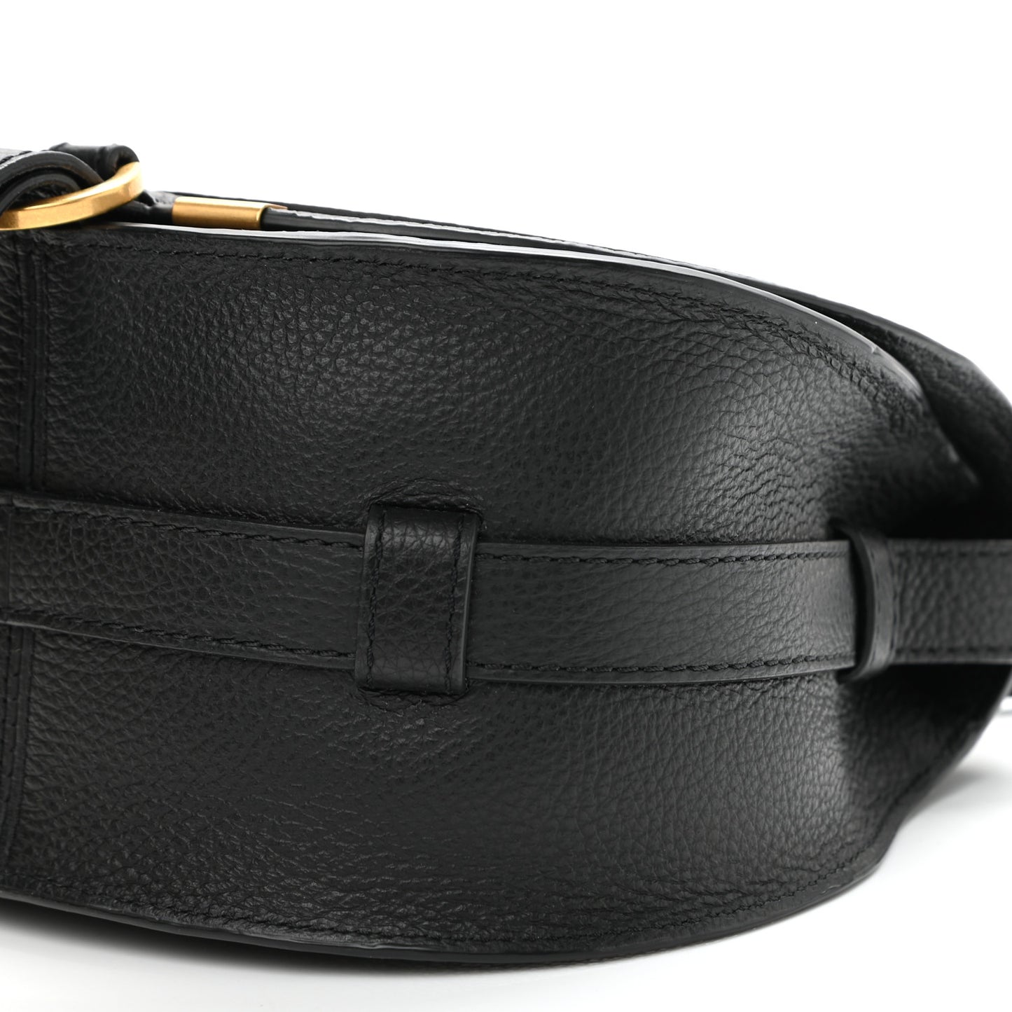 Calfskin Mini Marcie Round Crossbody Bag Black