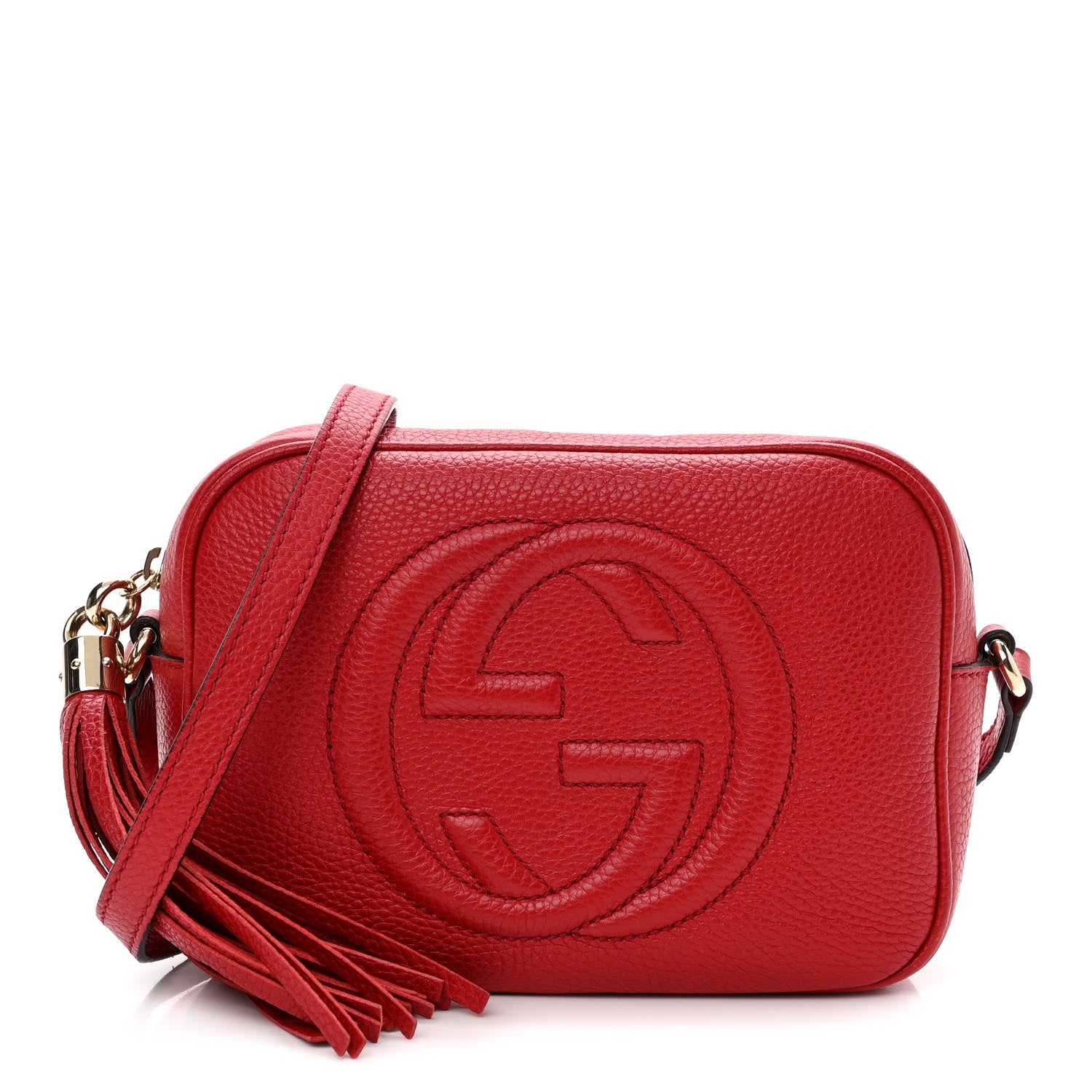 Gucci Pebbled Calfskin Small Soho Disco Bag Tabasco Red 1 of 10