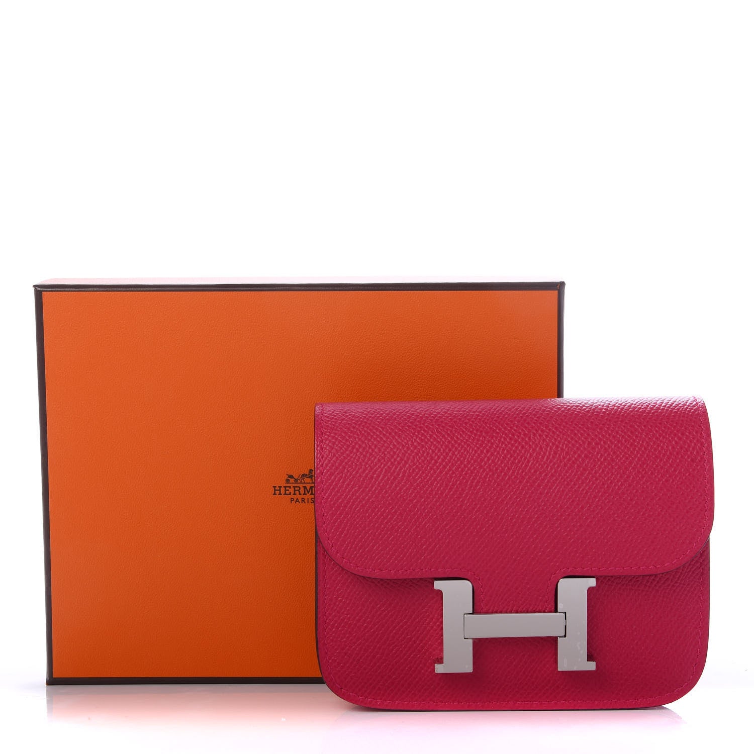 Hermes Epsom Constance Slim Wallet Rose Mexico 7 of 7