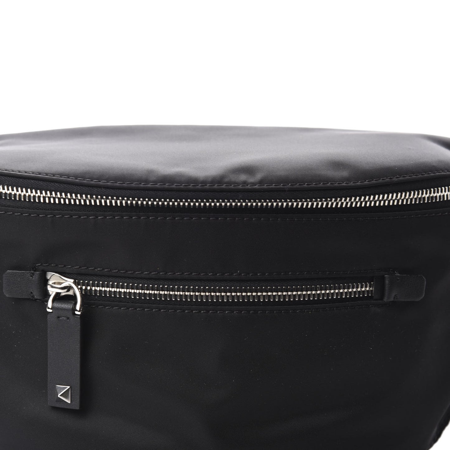 Nylon VLTN Rockstud Belt Bag Black