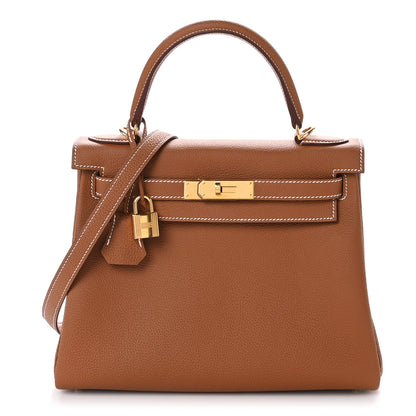 Hermes Togo Kelly Retourne 28 Gold 1 of 11