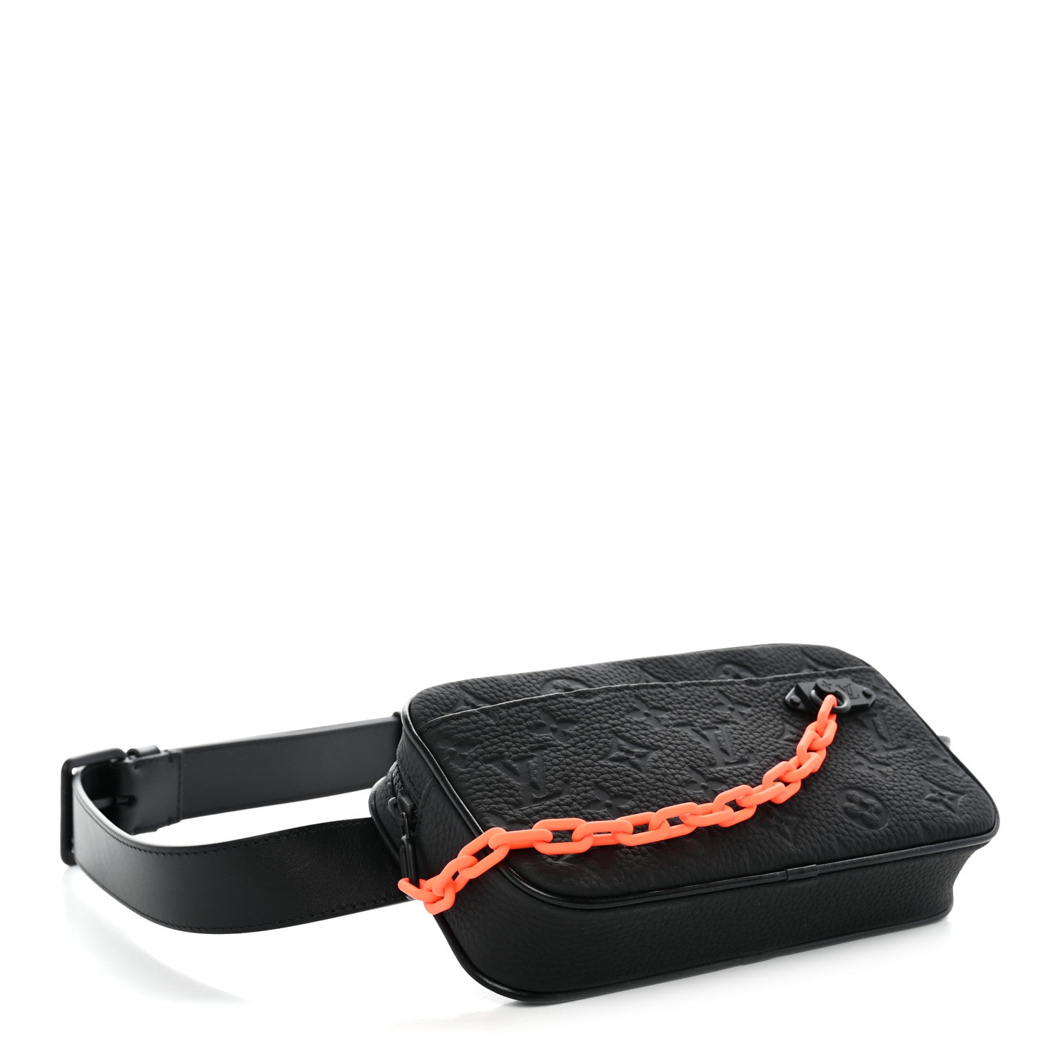 Louis Vuitton Taurillon Monogram Uniformes Solar Ray Soft Pochette Volga Belt Bag Black 4 of 10