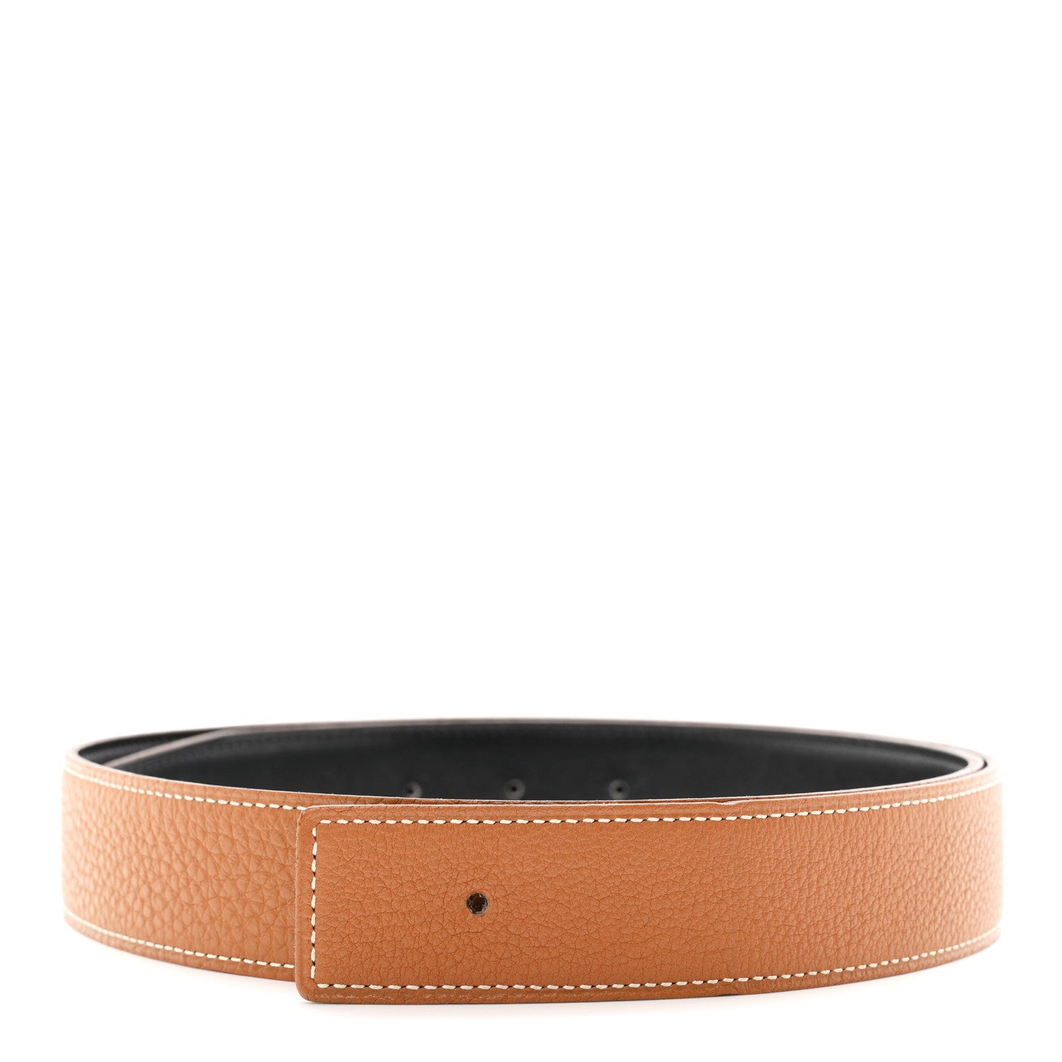 Hermes Box Togo 32mm Belt Strap 85 34 Black Gold 1 of 6