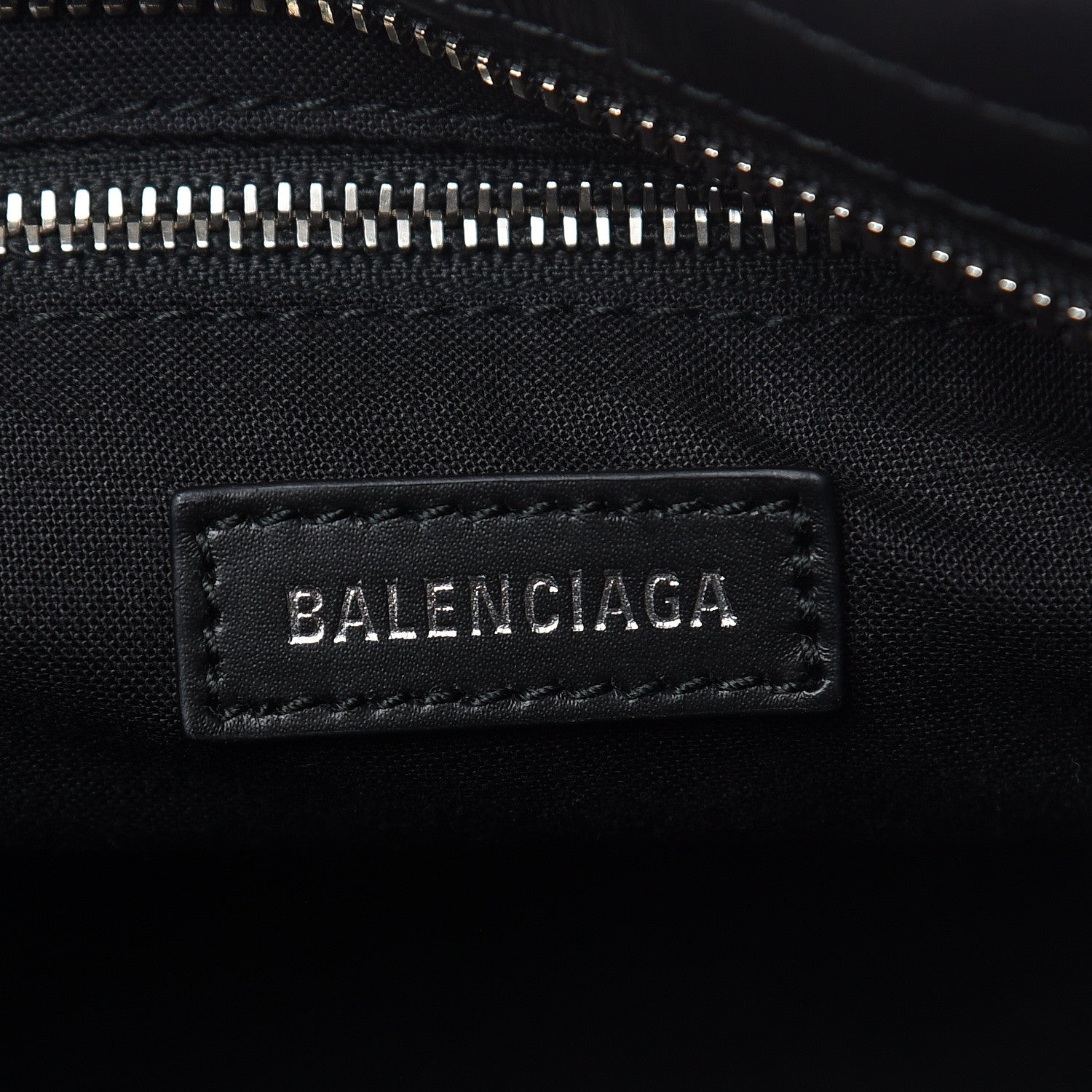 Balenciaga Canvas Satin Calfskin Diagonal Allover Logo Print Classic Silver Hardware Mini City Natural Black 6 of 10