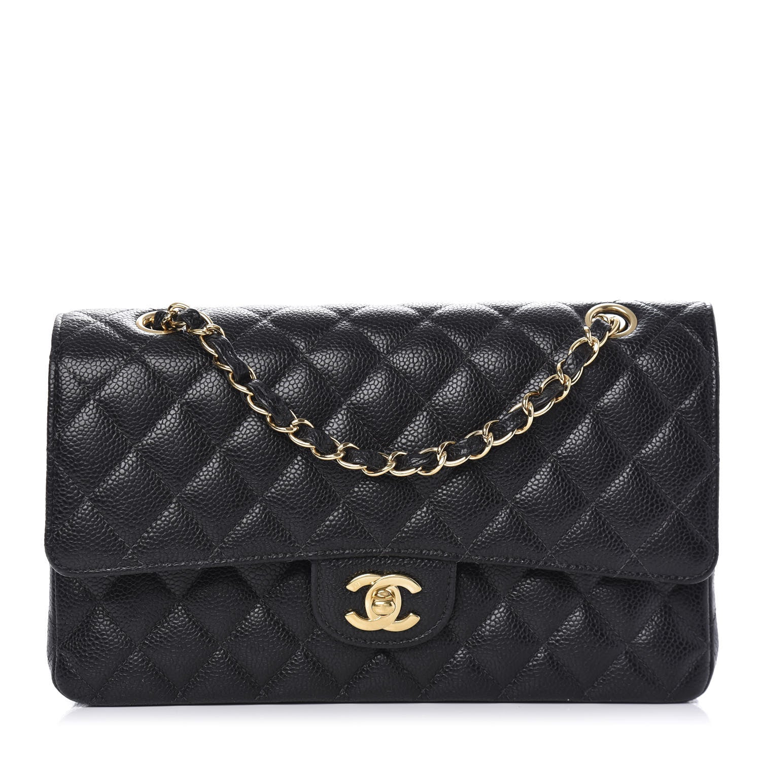 Chanel Caviar Quilted Medium Double Flap Black 1 of 12
