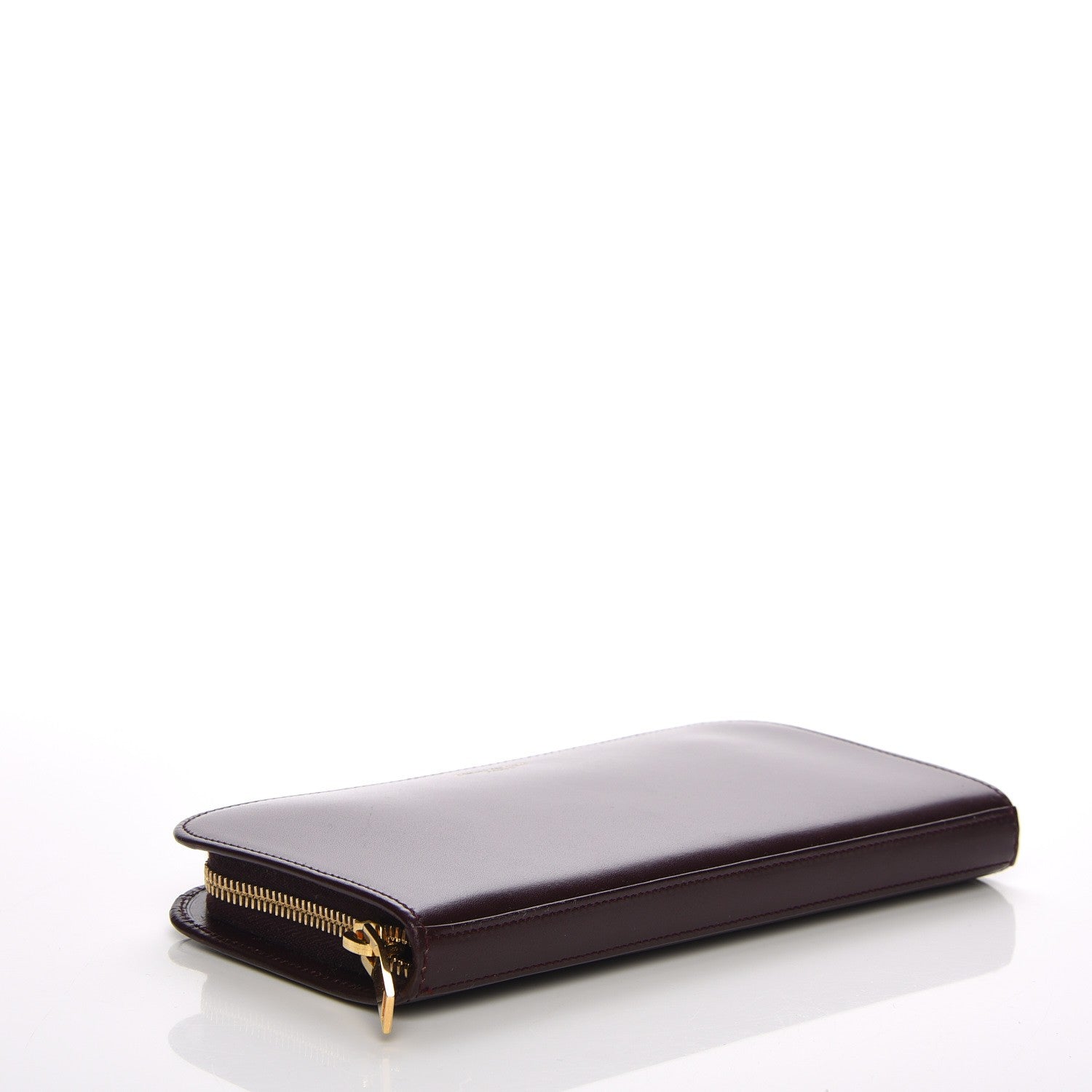 Saint Laurent Calfskin Classic Zip Around Continental Wallet Bordeaux 4 of 7