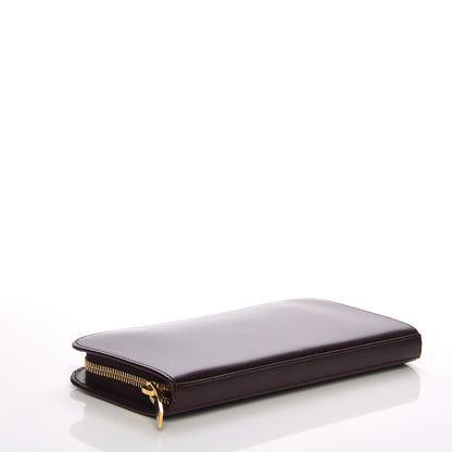 Saint Laurent Calfskin Classic Zip Around Continental Wallet Bordeaux 4 of 7