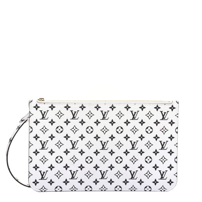 Louis Vuitton Monogram Giant Neverfull MM GM Pochette White 1 of 14