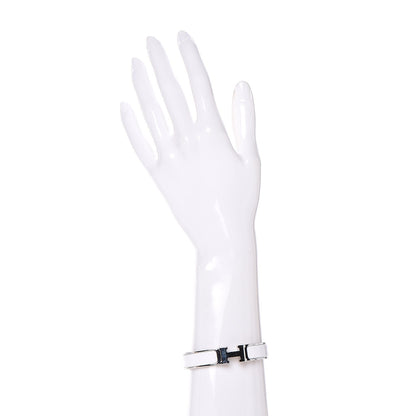 Hermes Enamel Narrow Clic Clac H Bracelet PM White 2 of 5