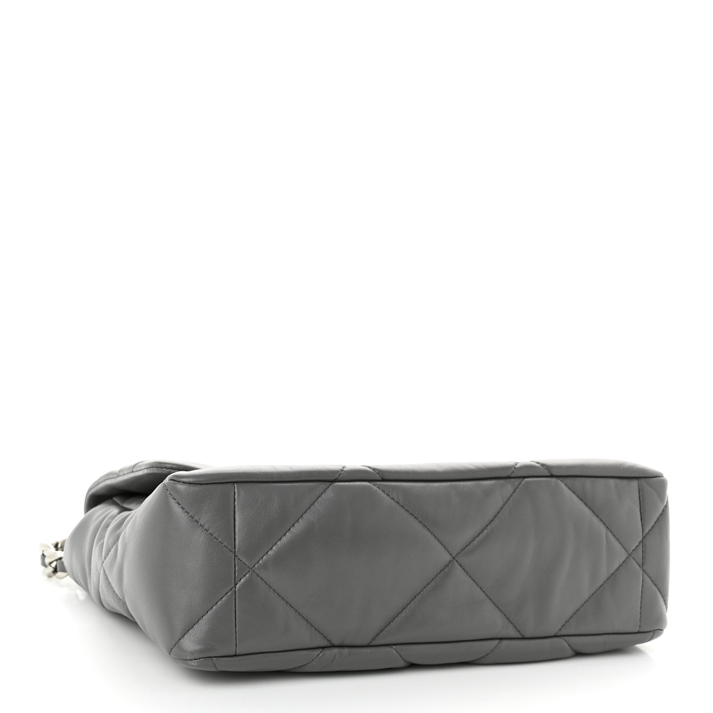 Lambskin Quilted Large Chanel 19 Flap Dark Grey