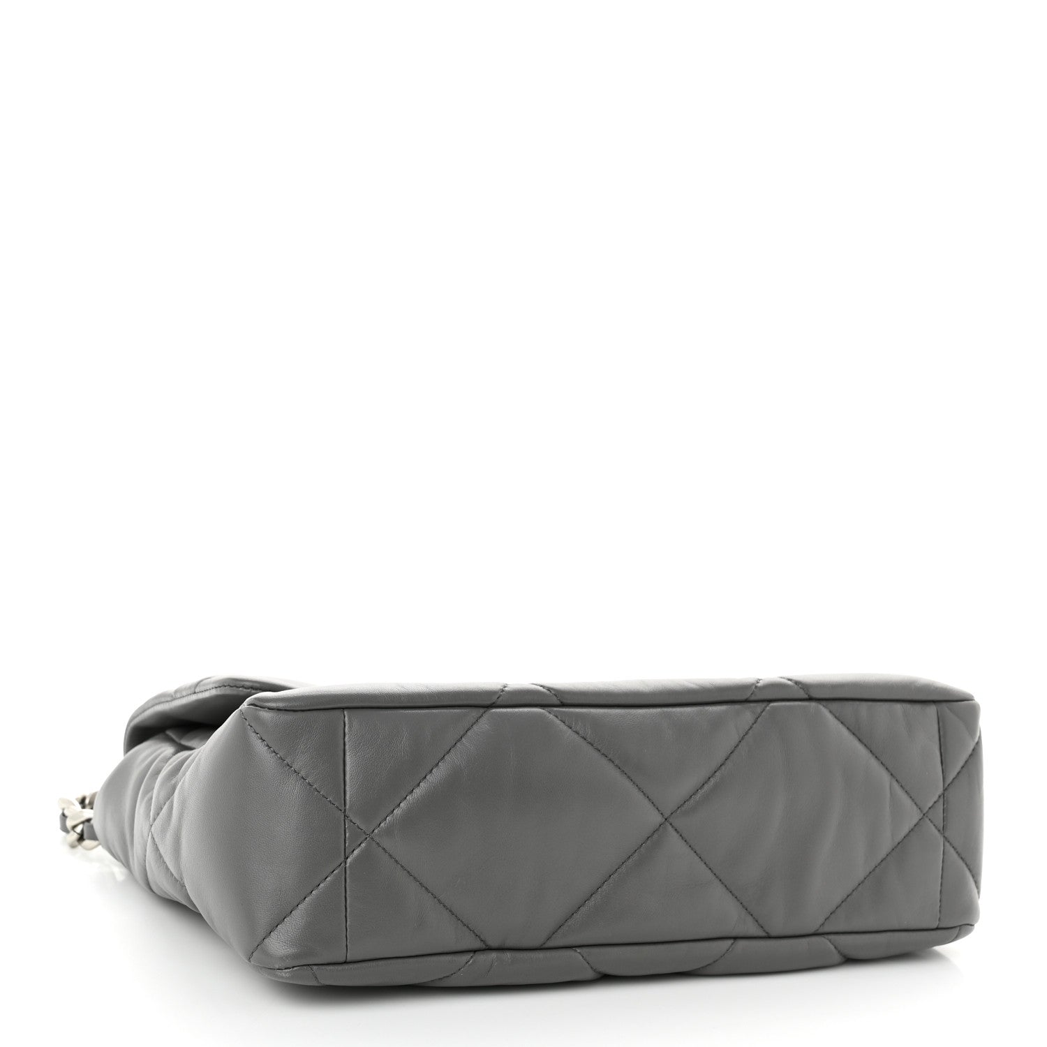 Chanel Lambskin Quilted Large Chanel 19 Flap Dark Grey 4 of 10