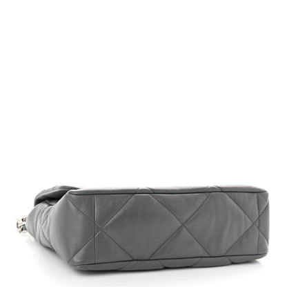 Chanel Lambskin Quilted Large Chanel 19 Flap Dark Grey 4 of 10