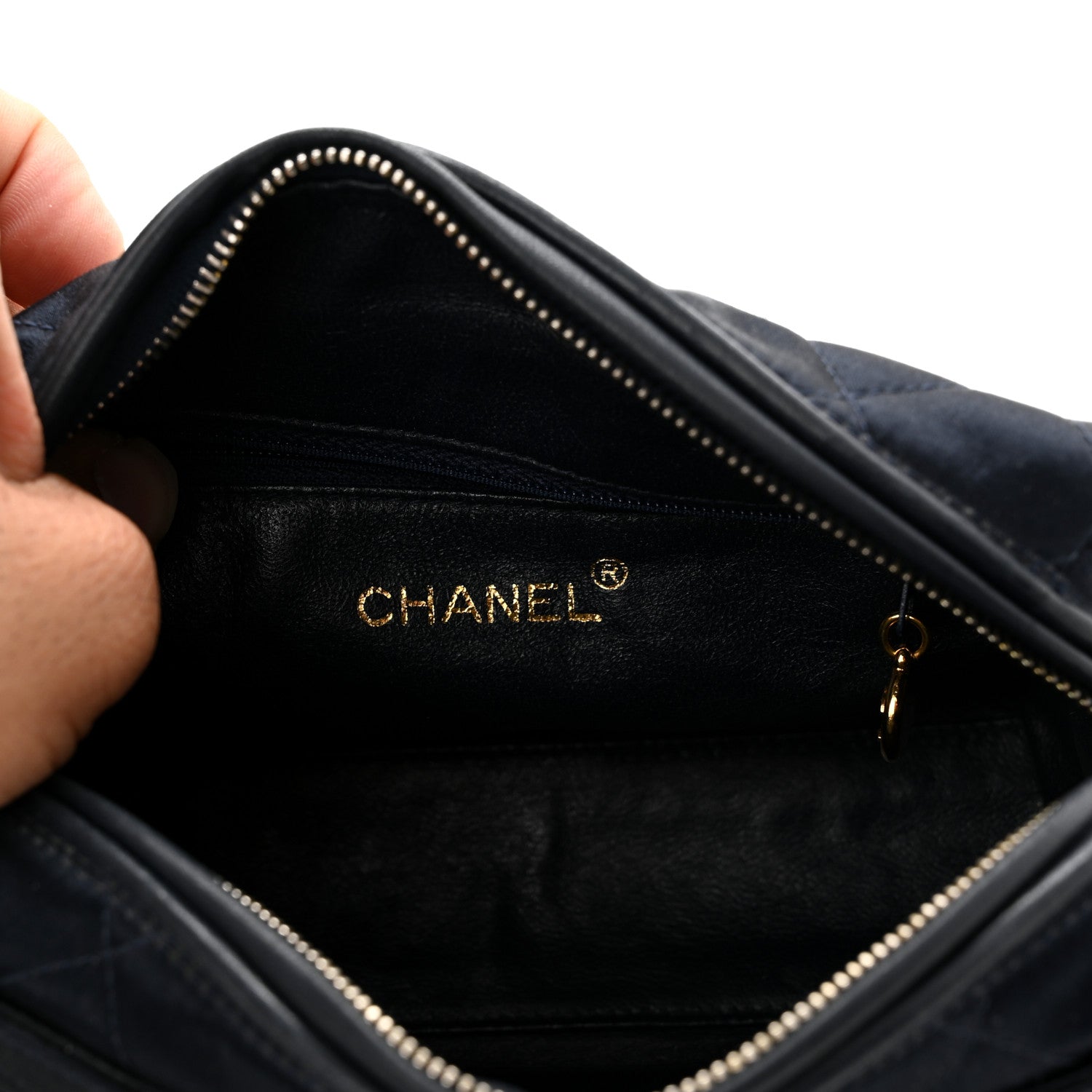 Chanel Satin Diamond Quilted Tassel CC Camera Case Black 7 of 11