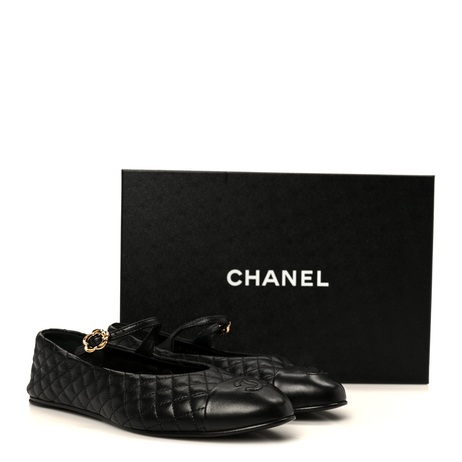Chanel Lambskin Quilted Mary Jane Flats 36.5 Black 10 of 10