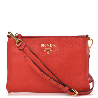 Prada Vitello Phenix Crossbody Bag Lacca 1 of 8