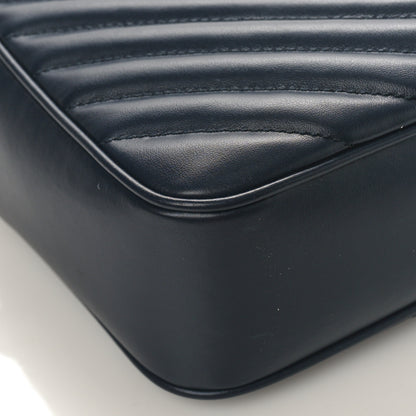 Saint Laurent Calfskin Matelasse Monogram Lou Camera Bag Navy 7 of 8