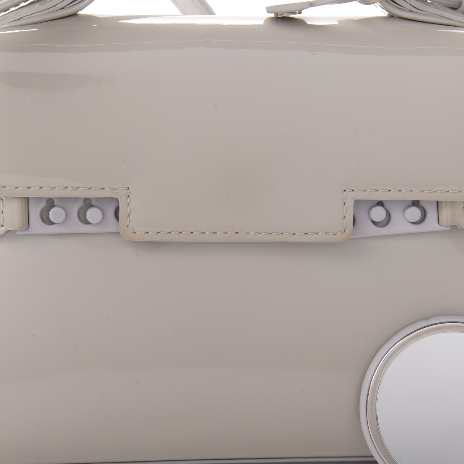 Delvaux Patent Calfskin Micro Tempete Satchel Gray 9 of 10