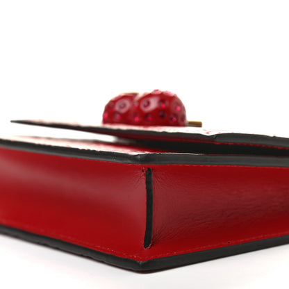 Gucci Guccissima Mini Cherry Chain Bag Hibiscus Red 6 of 10