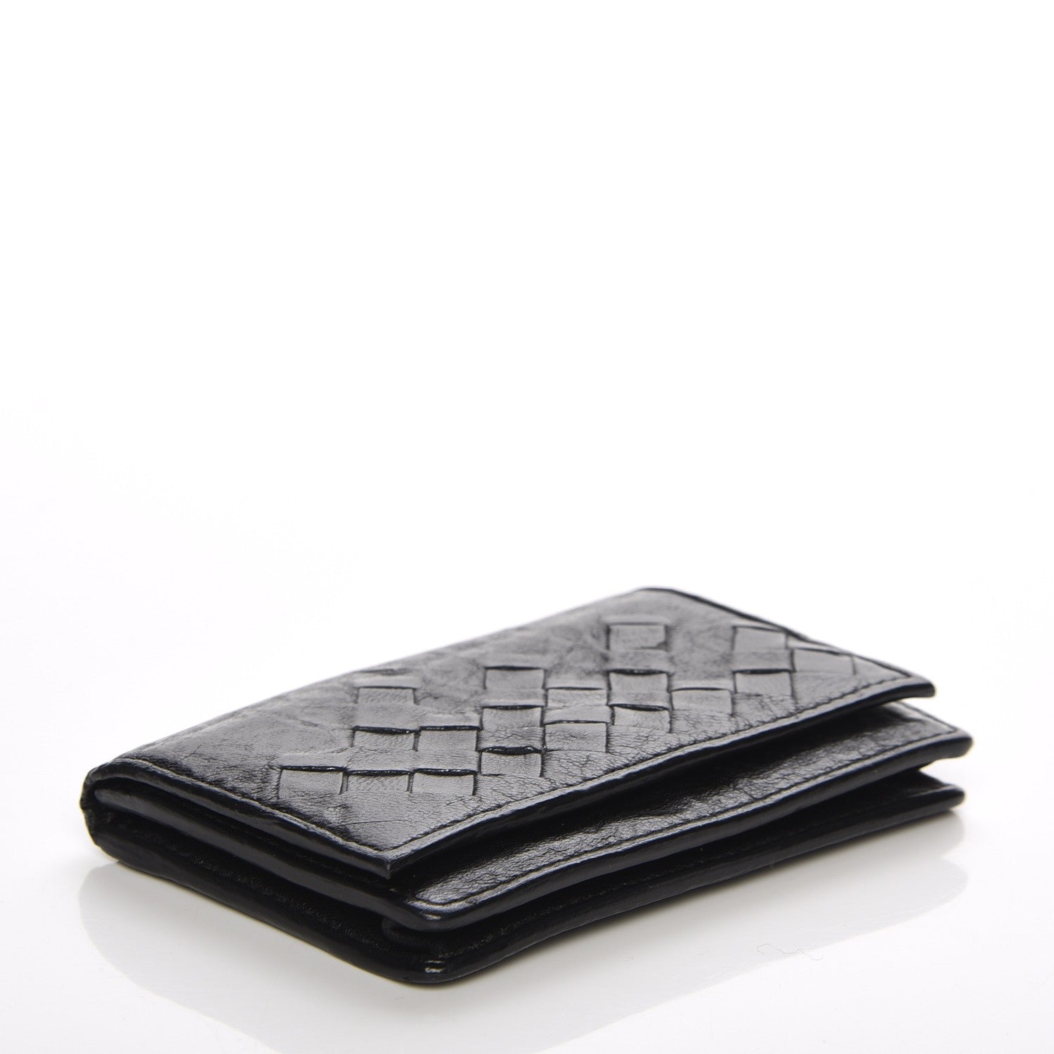 Bottega Veneta Washed Nappa Intrecciato Card Case Nero Black 4 of 7
